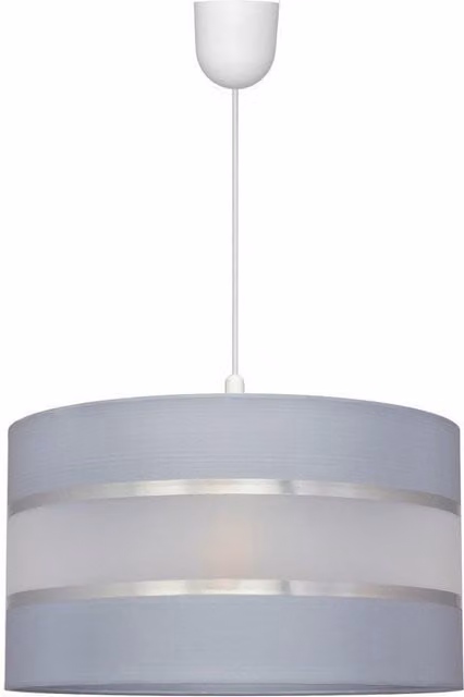 Netlighting Helen Cylindrical Pendant Ceiling Light in Grey and Silver, Diameter: 35 cm – 1