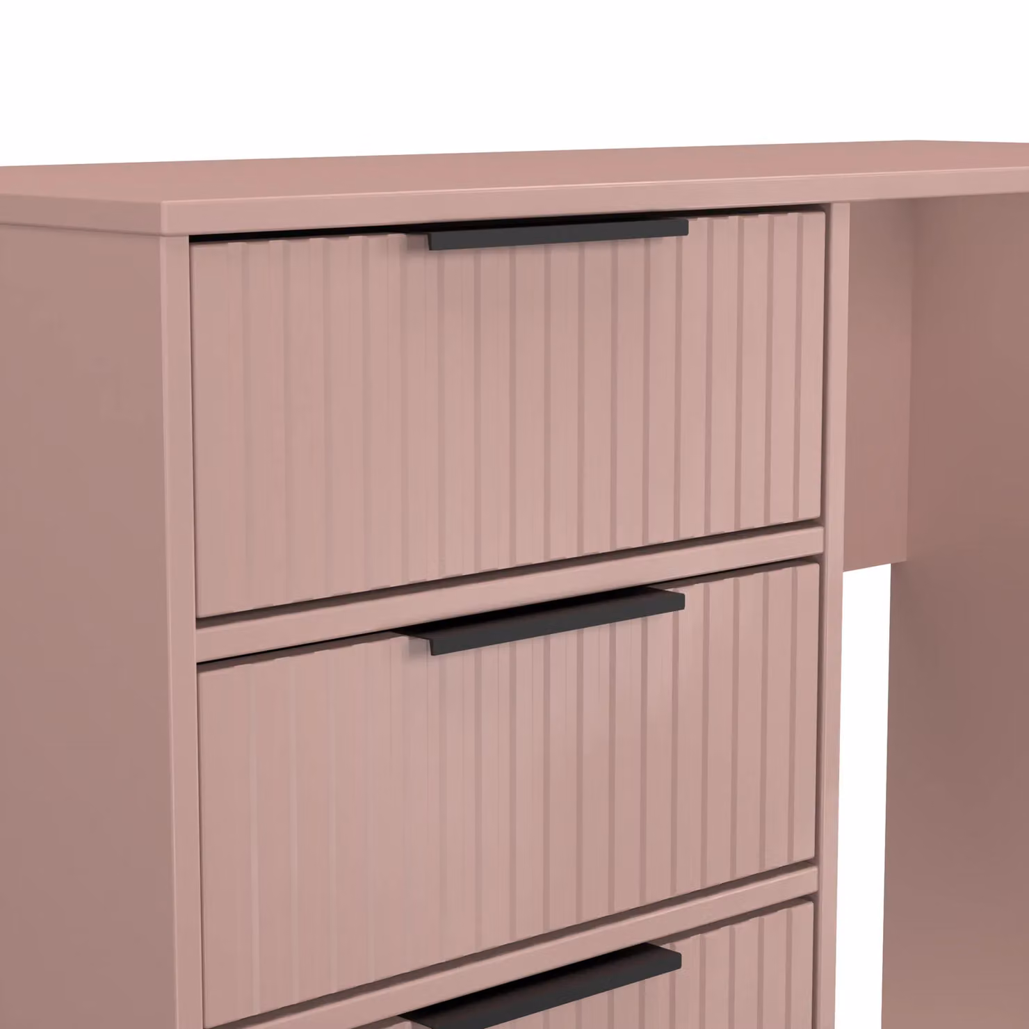Ready Assembled 2 U Menai 4 Drawer Vanity in Dusty Pink – 3
