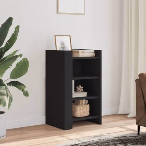 vidaXL Modern Black Matt Sideboard in MDF, W/D/H: 45 x 35 x 75 cm – 2