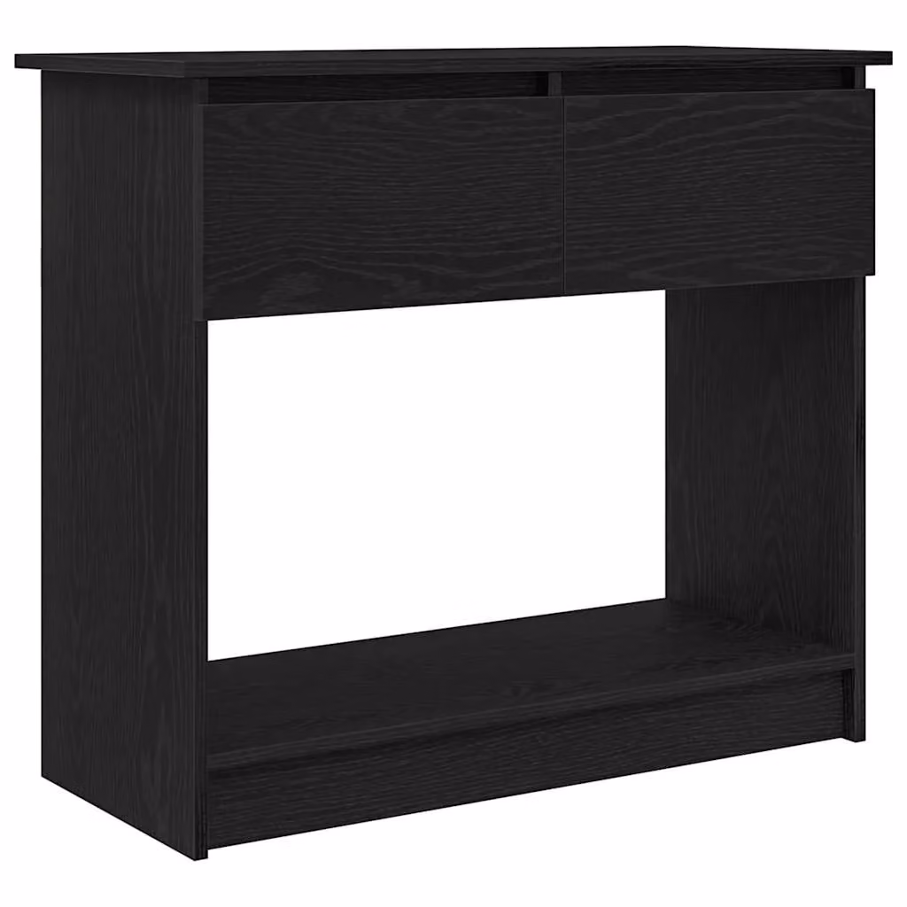 Berkfield Home Modern Black Console Table with Drawers W: 85.5 cm, D: 38.5 cm, H: 74.5 cm – 2