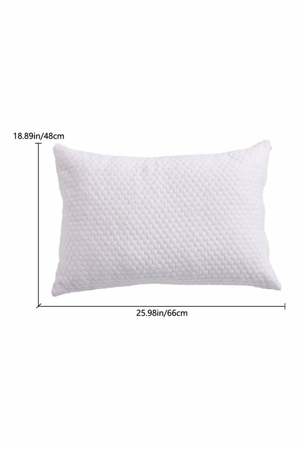 Garden Sanctuary White Bamboo Fiber Honeycomb Pattern Shredded Memory Foam Pillow – 2