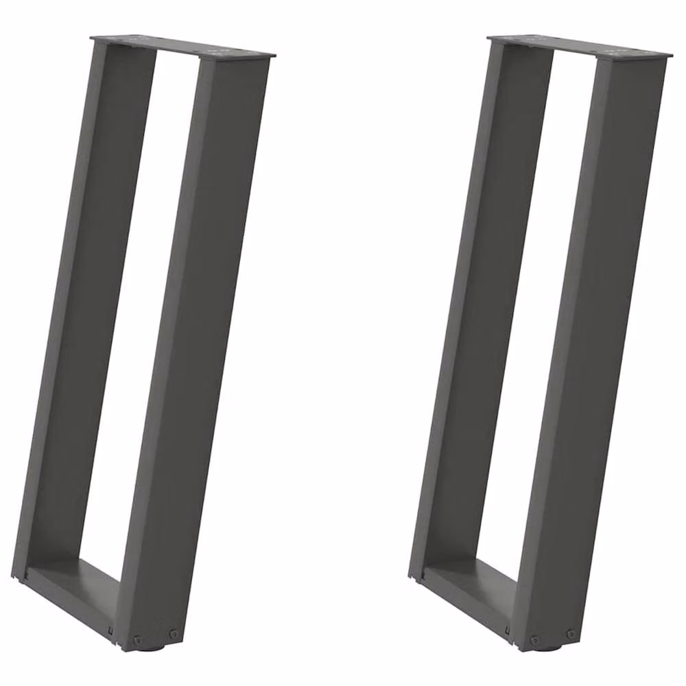 Berkfield Home Modern U-Shaped Console Table Legs, 2 Pieces, Anthracite, W: 28 cm, H: 72-73 cm – 2