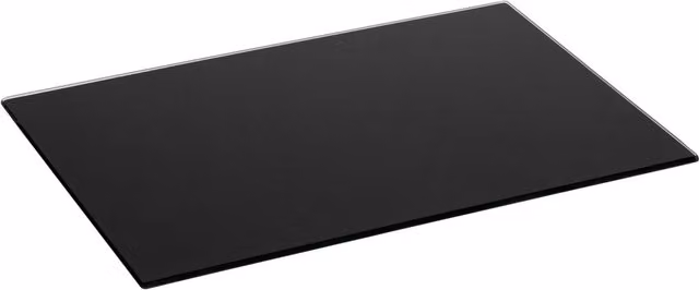 Harbour Housewares Black and Grey Glass Rectangular Chopping Board with Non-Slip Feet, W: 40 cm, D: 30 cm