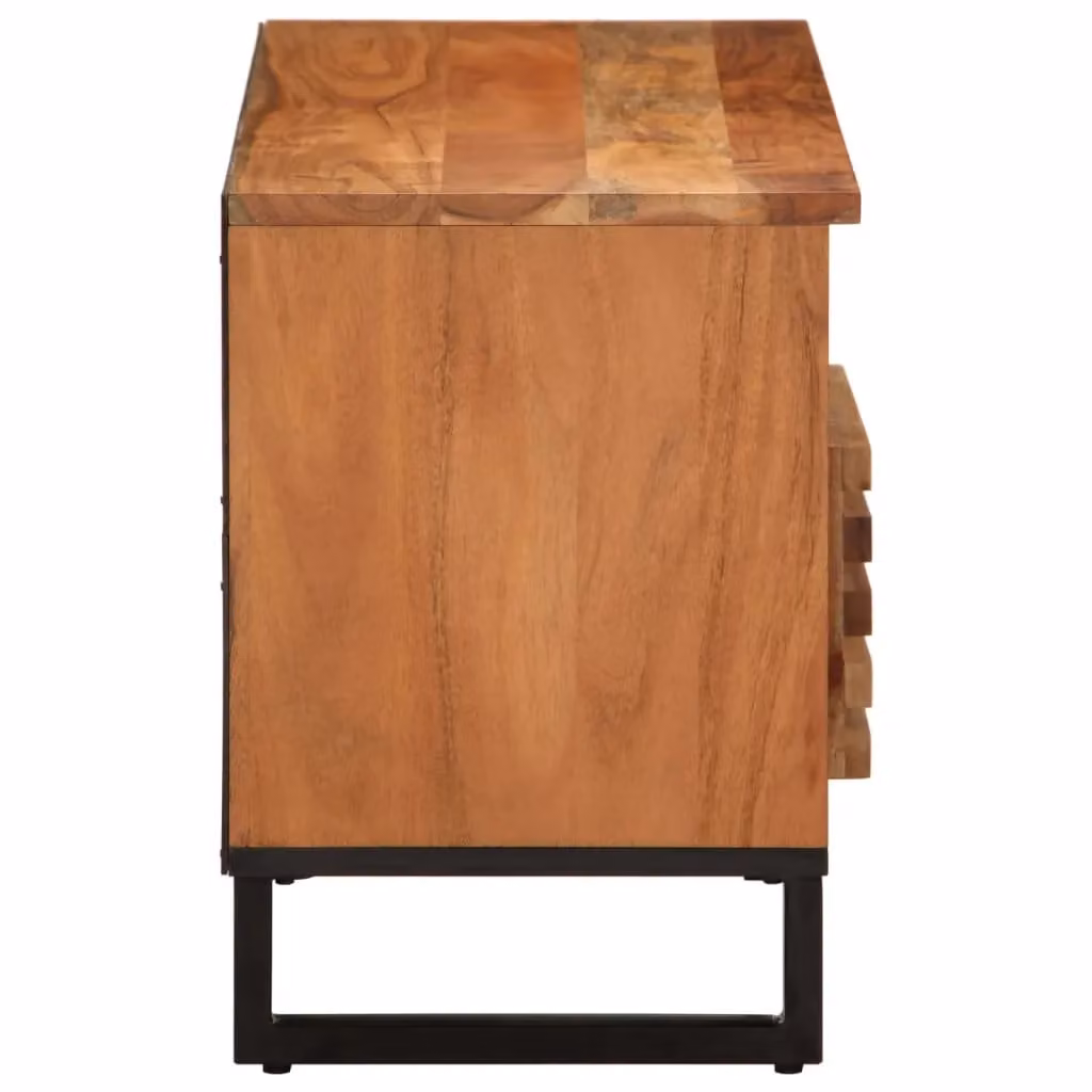 Berkfield Home Industrial Acacia Wood TV Cabinet in Brown, W: 100 cm, D: 34 cm, H: 46 cm – 3