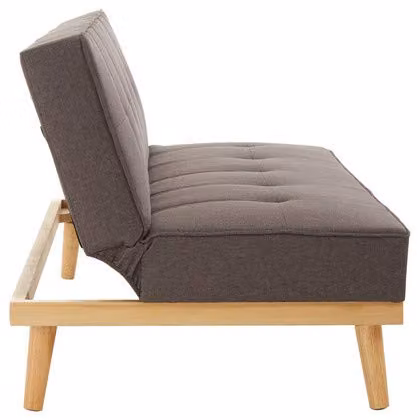Orsina Stockholm 3 Seat Grey Velvet Sofa Bed with Solid Wood Frame – 7