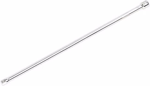 Loops 600mm Knurled Extension Bar with 1/2 inch Square Drive and Spring-Ball Socket Retainer in Silver Chrome Vanadium