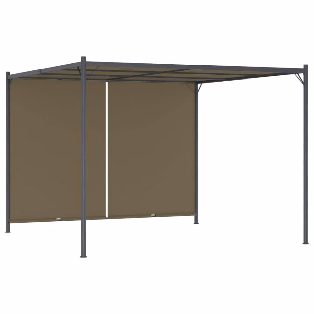 Berkfield Home Garden Pergola with Retractable Roof, Beige, W: 300 cm, D: 300 cm, H: 225 cm – 2