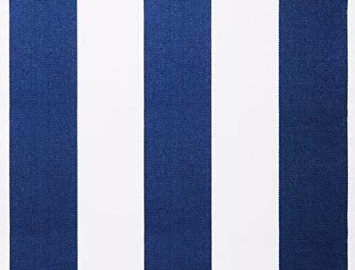 Primrose Awnings Blue and White Stripe Polyester Replacement Awning Cover with Valance W: 200 cm, D: 150 cm – 1