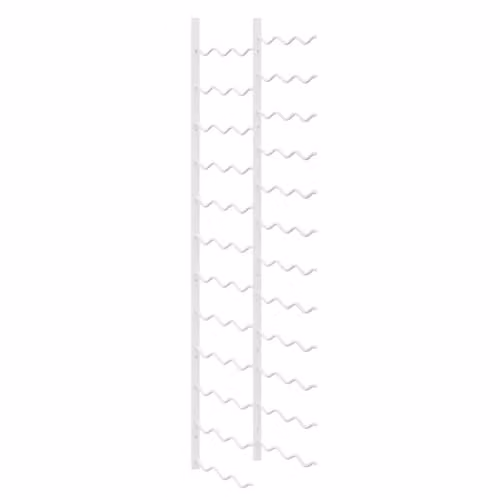 vidaXL Wall Mounted Metal Wine Rack for 36 Bottles, White – 1