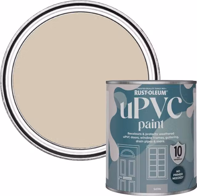 Rust-Oleum UPVC Paint in Satin Finish, Butterscotch, 0.75 l