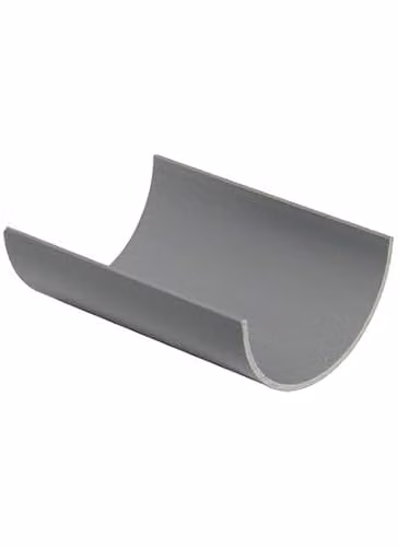 FloPlast Half Round PVC Gutter End Stop, 75mm, Grey