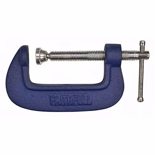 Faithfull Mini G Clamp in Blue with 25 mm Capacity and 16 mm Throat