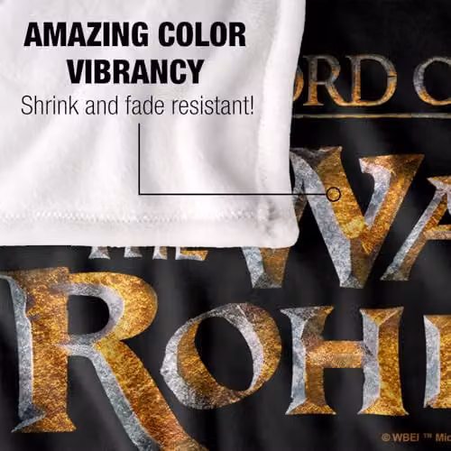 LOGOVISION Lord of the Rings War of the Rohirrim Logo Super Soft Fleece Throw Blanket, Multicolour, W/D/H: 91 x 147 cm – 3
