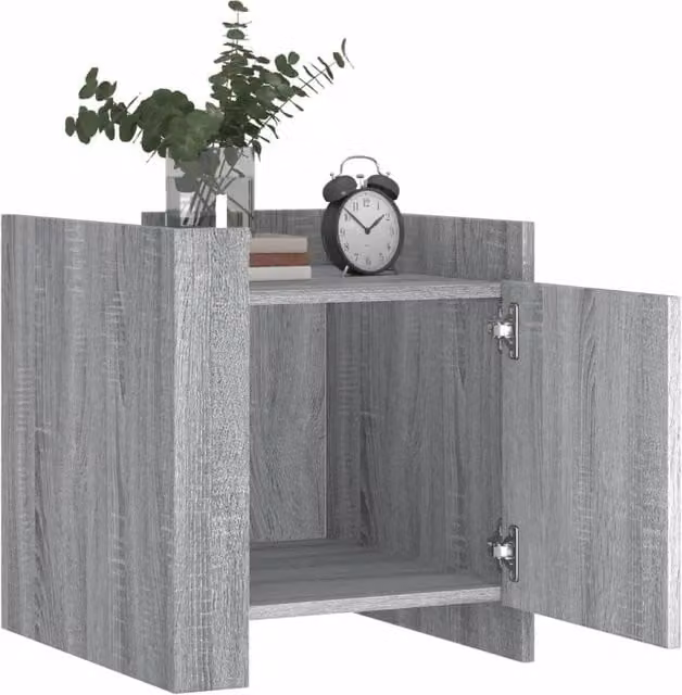 Berkfield Home Decorative Bedside Cabinet in Grey Sonoma, W/D/H: 45 x 50 x 50 cm – 1