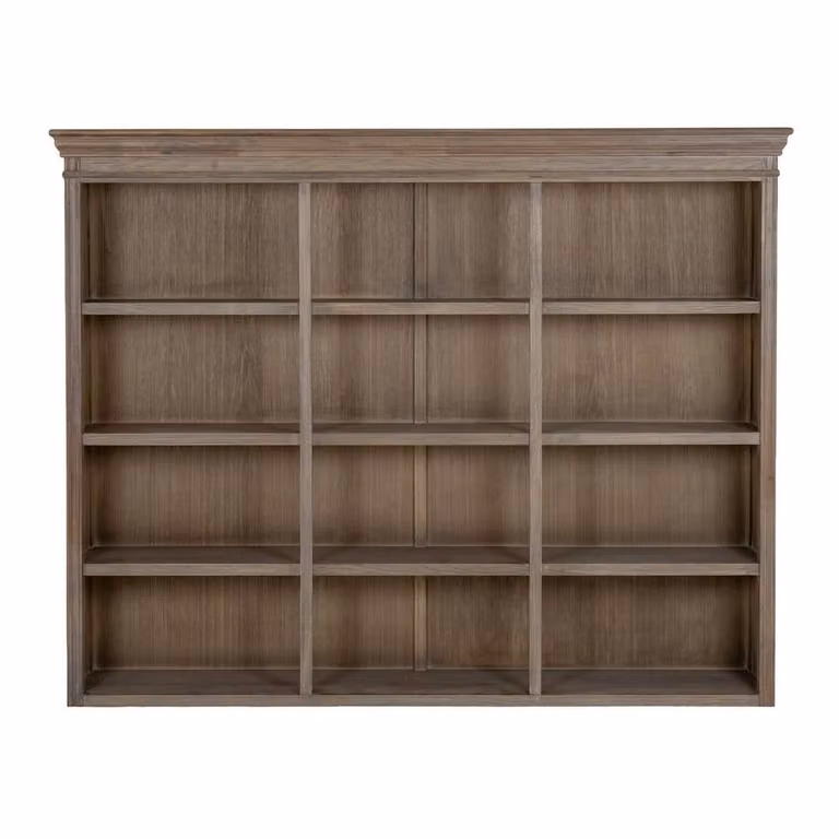Lemon Pavilion Delphine Collection 3 Shelf Large Dresser Top in Brown Wood, H 163.0 x W 127.0 x D 32.0 cm