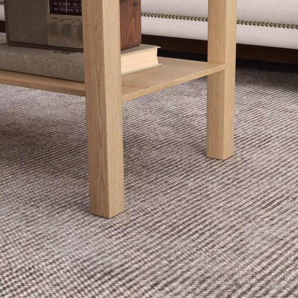 Wyld Haus Rectangular Coffee Table in Brown and Beige with Bottom Shelf, Width: 90 cm – 4