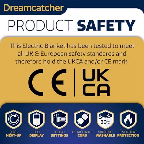 Dreamcatcher Grey Heated Throw Blanket with 9 Heat Settings and 12HR Timer – 6