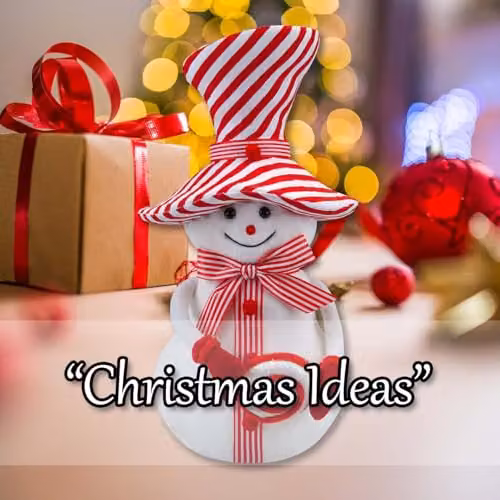VFM e-Store White Christmas Snowman Tabletop Decoration, H 37 cm x W 19 cm x D 19 cm – 5