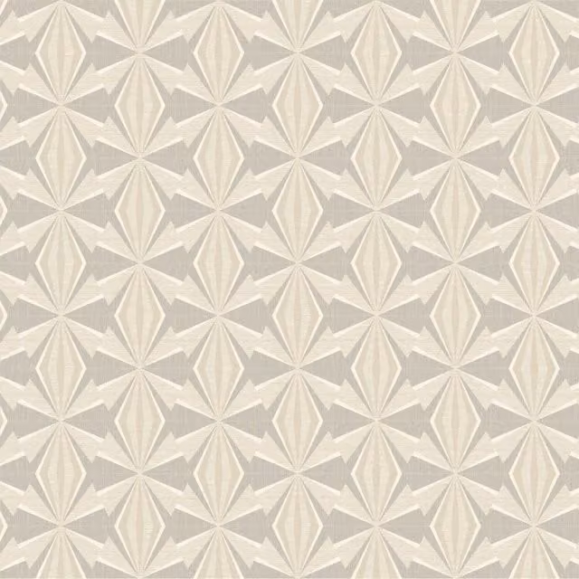 Hoopla Walls Grey Abstract Geometric Art Deco Wallpaper