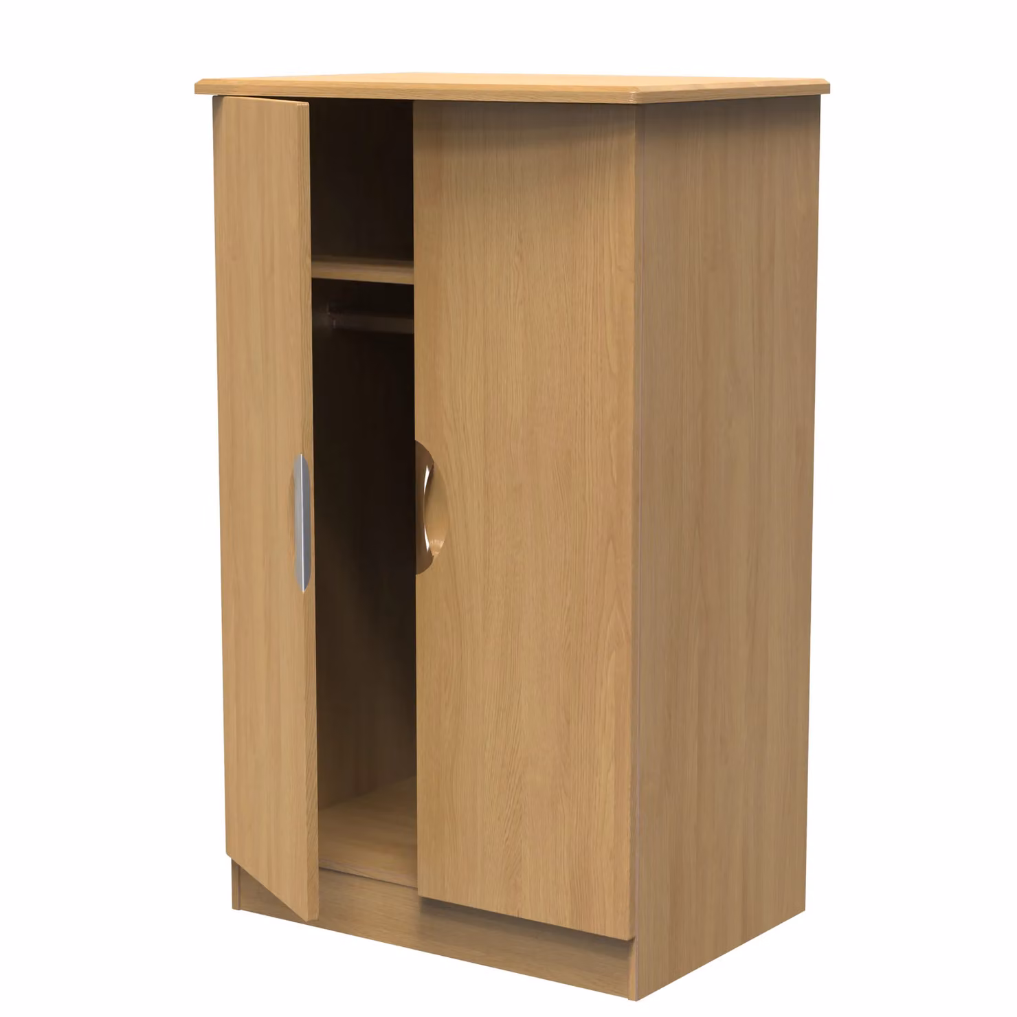 2 U Holborn Ready Assembled 2 Door Midi Wardrobe in Brown – 2