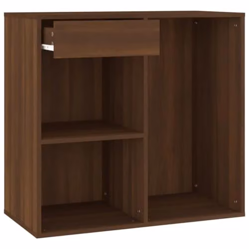 vidaXL Modern Brown Oak Cosmetic Cabinet with Drawer and Compartments in MDF – 2