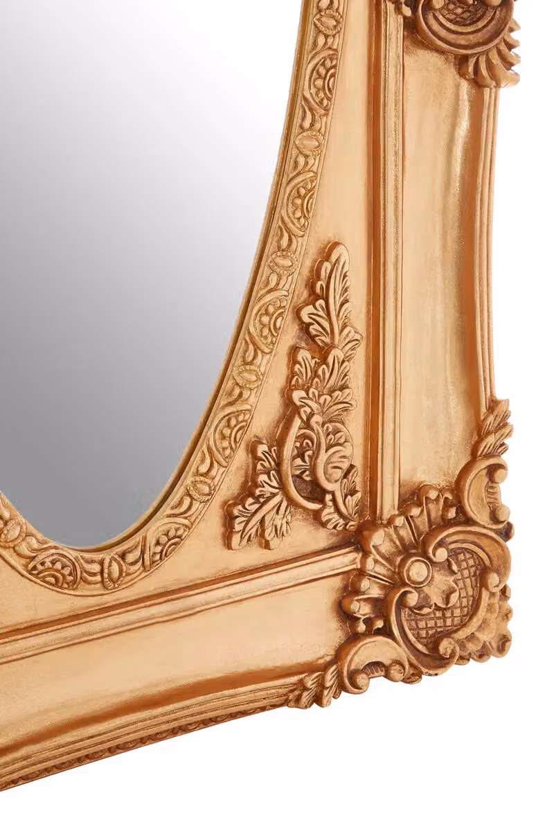 Orsina Oval Wall Mirror with Champagne Gold Finish, H 77 x W 77 x D 13 cm – 4
