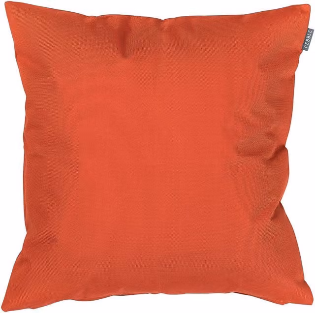 ICON Plain Orange Square Indoor and Outdoor Cushion with Hollow Fibre Filling