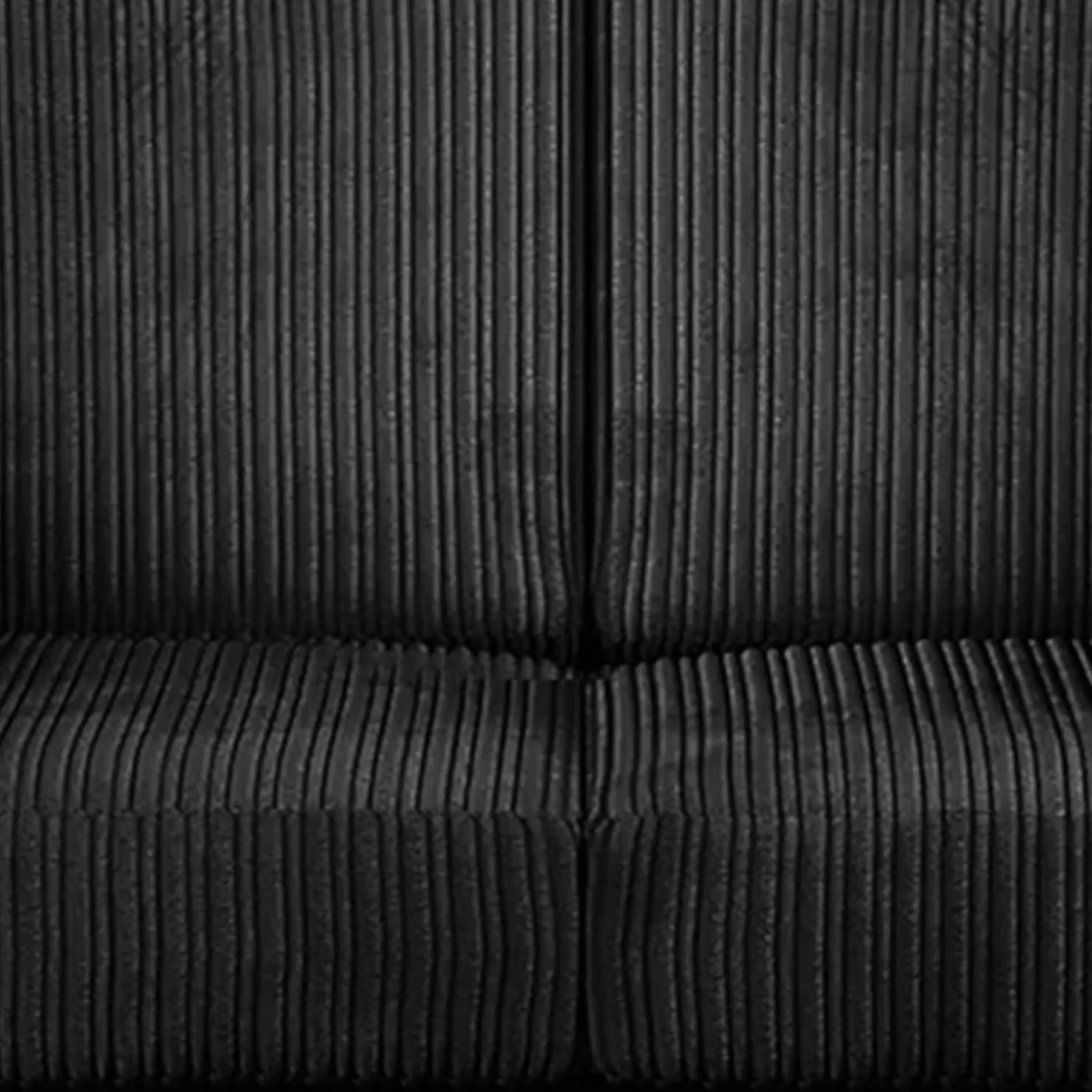Furnishings For Less UK Luxor 3 Piece Fabric Sofa Suite in Black Jumbo Cord – 5