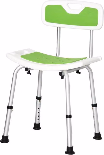 NESTLUNE Adjustable Shower Stool for Elderly and Disabled in Green
