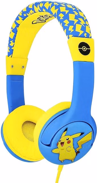 Pikachu Wired Sound Limiter Headphones with 3.5 mm Jack in Blue