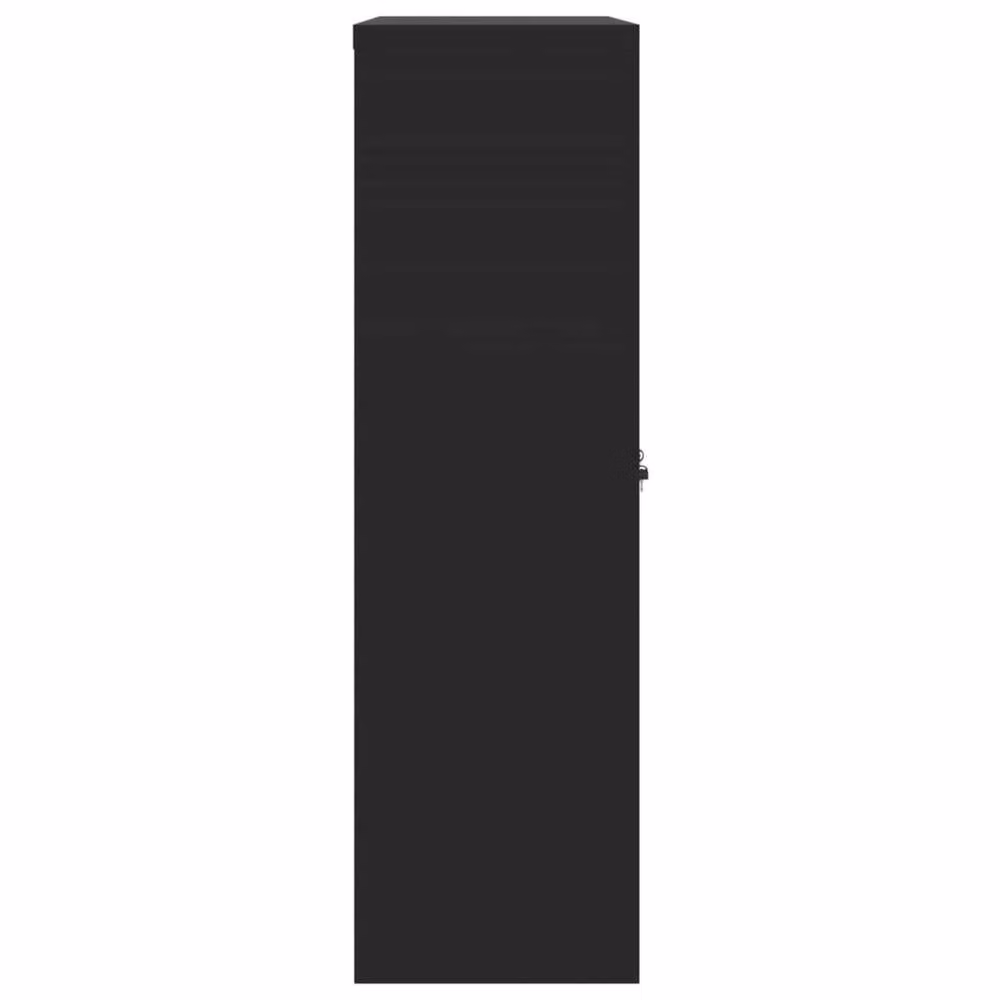 Berkfield Home Durable Steel File Cabinet in Black with Adjustable Shelves and Lock, W/D/H: 90 x 40 x 140 cm – 4