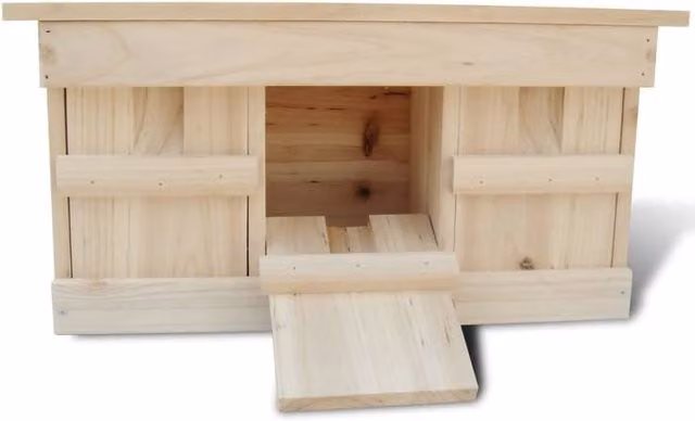 Berkfield Home Sparrow Nesting Box in Beige, W/D/H: 44 x 15.5 x 21.5 cm