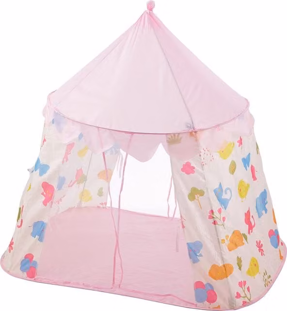 Kidkid Foldable Kids Indoor Play Tent with U-Shaped Doors, Pink