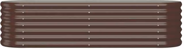 Berkfield Home Garden Raised Bed in Brown Powder-coated Steel, W/D/H: 152 x 40 x 36 cm – 1