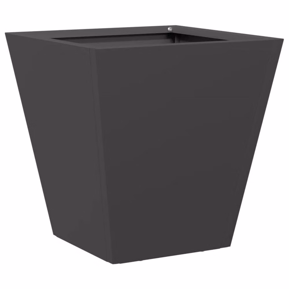 Berkfield Home Garden Steel Planter Tubs, Black, 2 Pack, W/D/H: 30 x 30 x 30 cm – 4