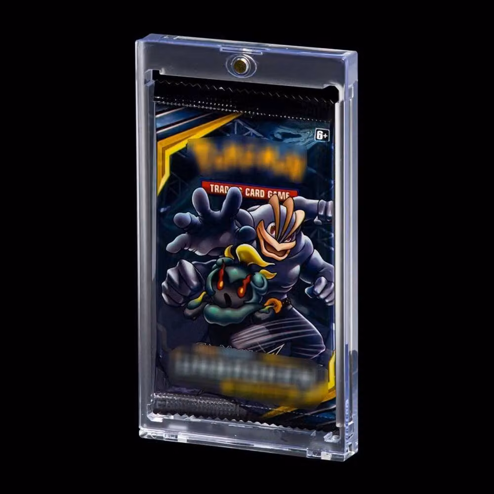 FLAVORA 5-Pack Magnetic Trading Card Hard Protector Holder Case in Clear – 4