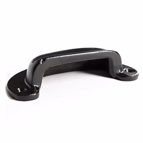Hammer and Tongs Matt Black Iron Wide Lipped Cabinet Drawer Pulls, Pack of 10, W: 9.5 cm, H: 4 cm – 3