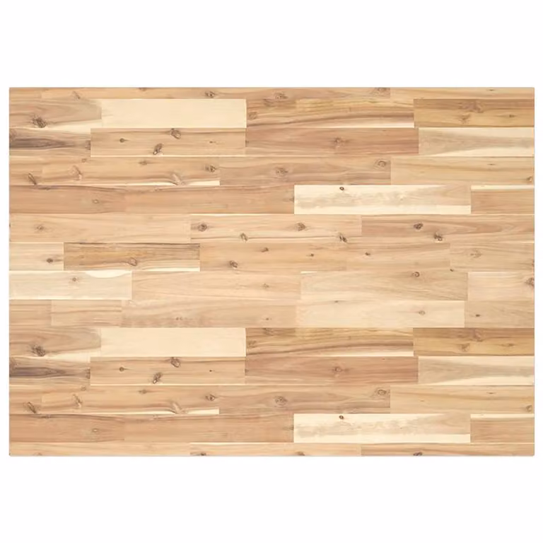 Berkfield Home Solid Wood Acacia Desk Top Countertop in Brown W: 80 cm, D: 70 cm, H: 2 cm