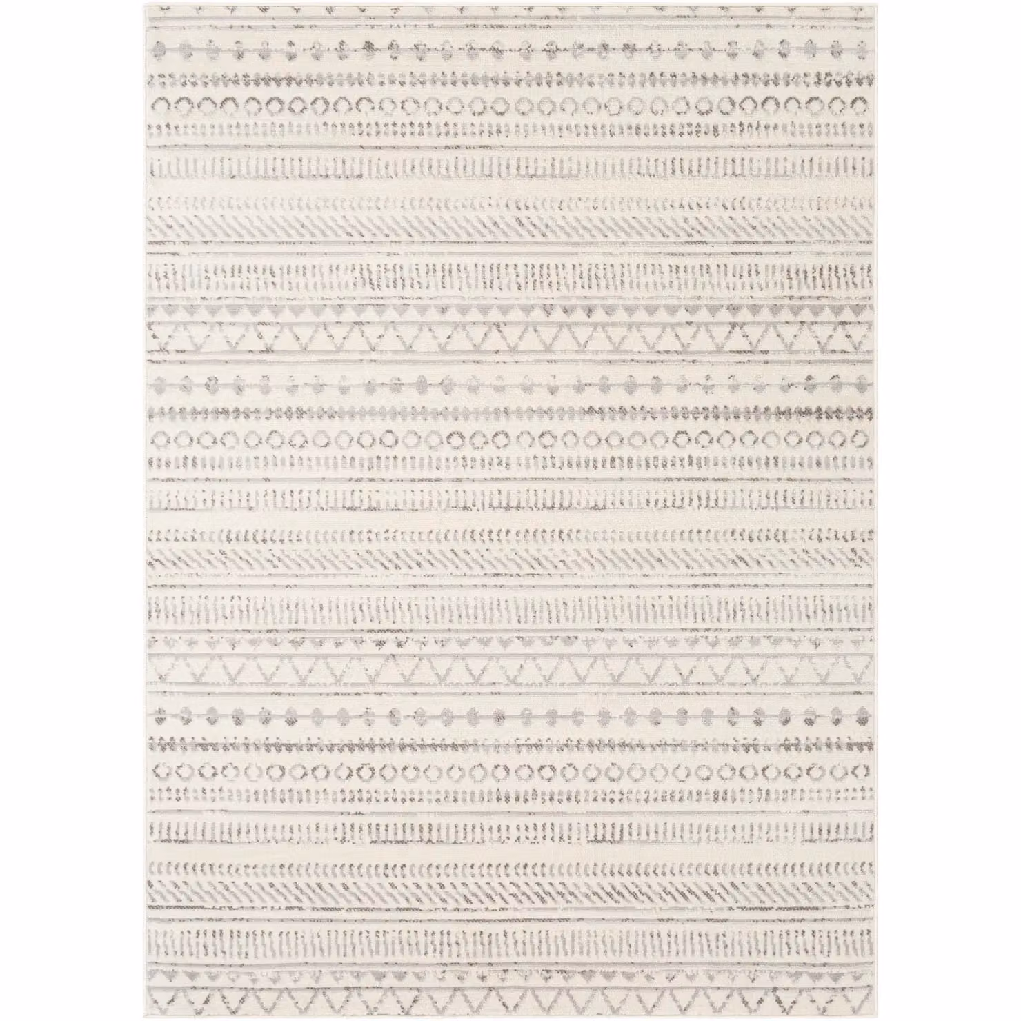 Livabliss Pisa Geometric Rug in Grey and White, W: 200 cm, D: 275 cm – 2