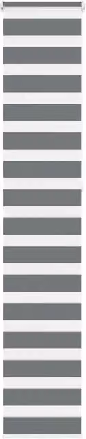 Berkfield Home Grey Polyester Zebra Day and Night Blind, W: 50 cm, H: 230 cm