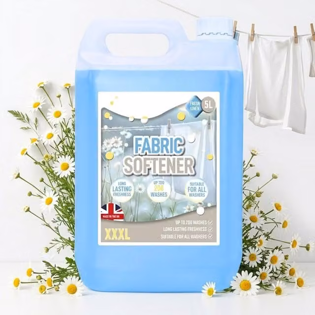 Storm Trading Group Fresh Linen Fabric Softener Conditioner Original Clean Linen Scent, 4 x 5 l, Blue