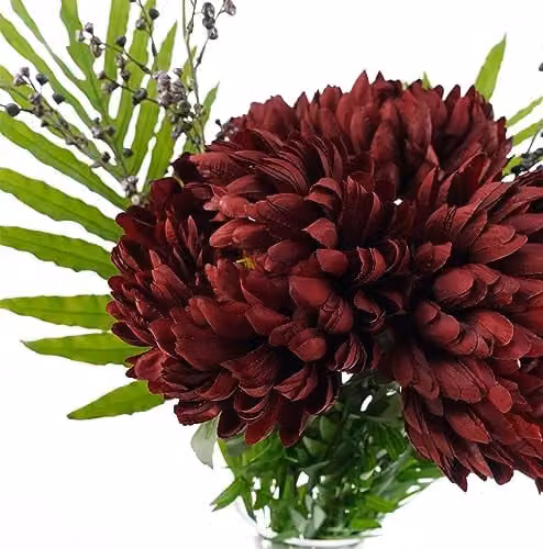 Leaf Design Artificial Floral Arrangement in Green and Red