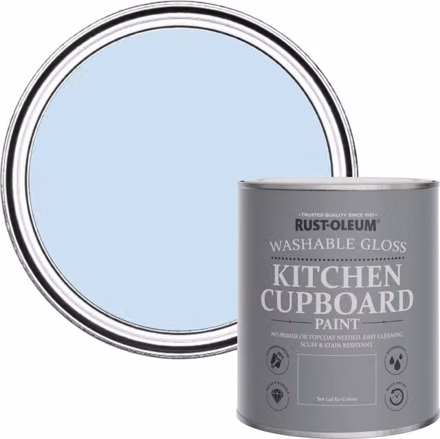 Rust-Oleum Gloss Kitchen Cupboard Paint in Blue, 0.75 l