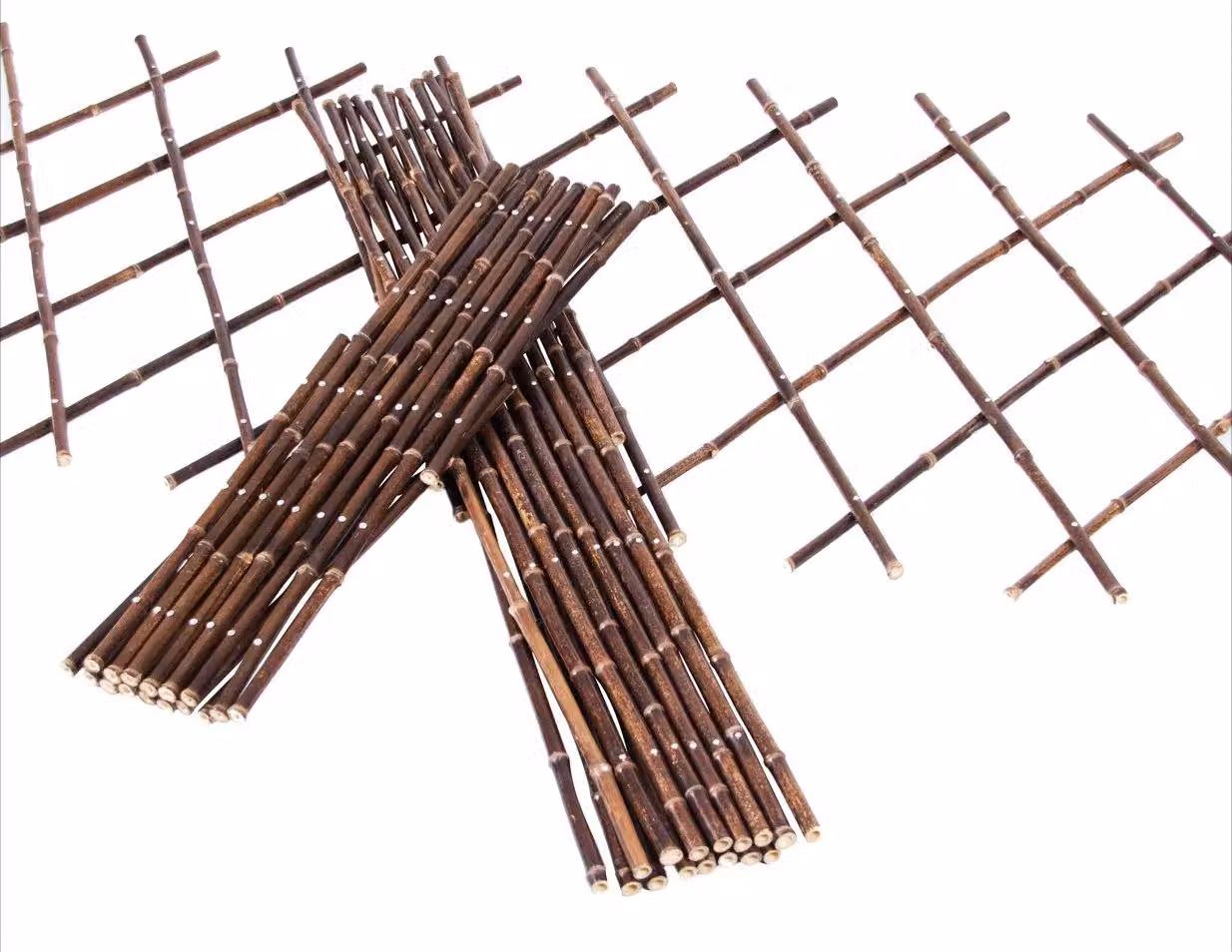 Primrose Black Natural Bamboo Expandable Fencing Screening Trellis 200cm – 3