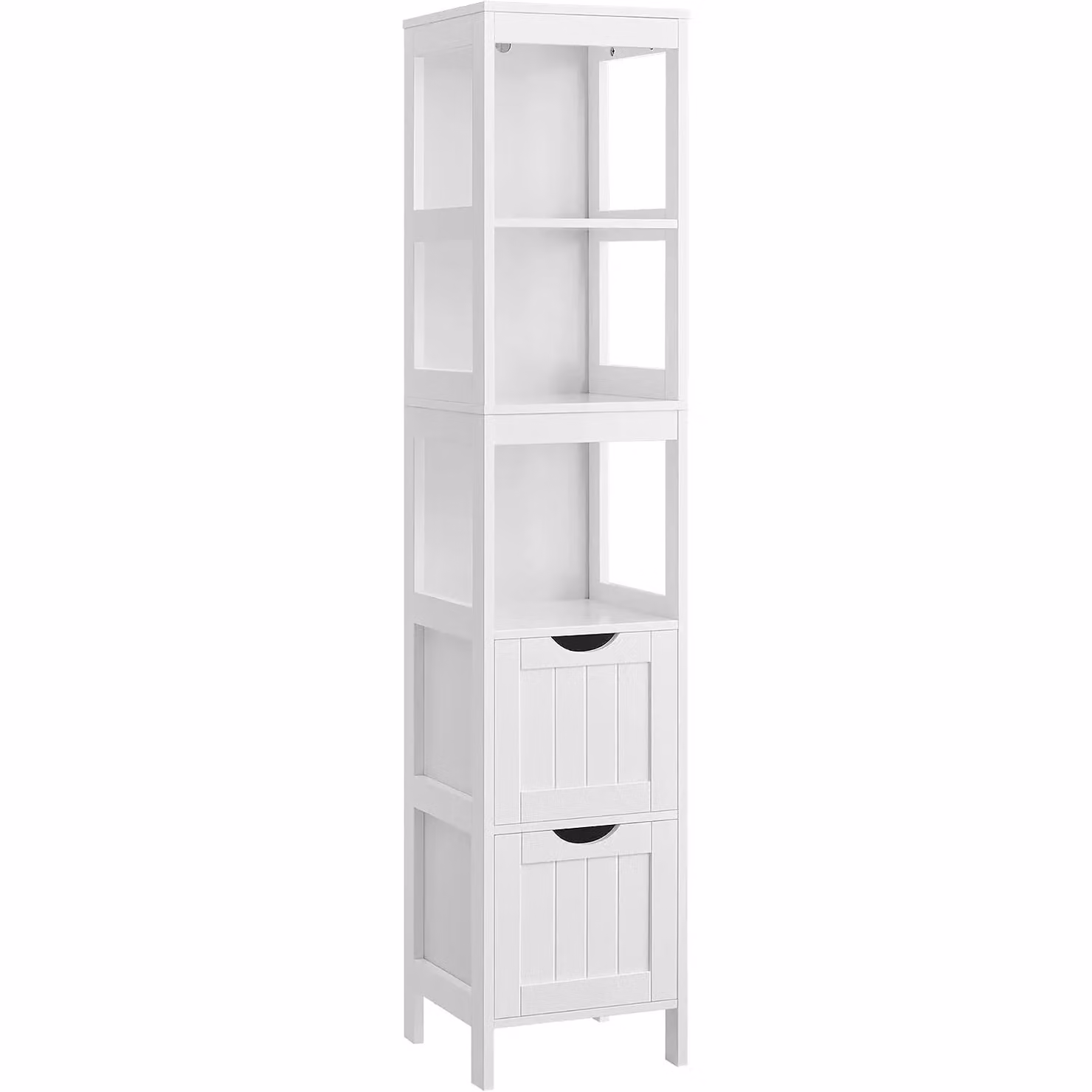 VASAGLE Modern Freestanding White Bathroom and Hallway Cabinet with Drawers and Compartments – 2
