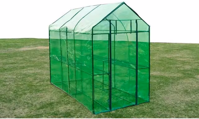 Berkfield Home XL Steel Freestanding Greenhouse in Green