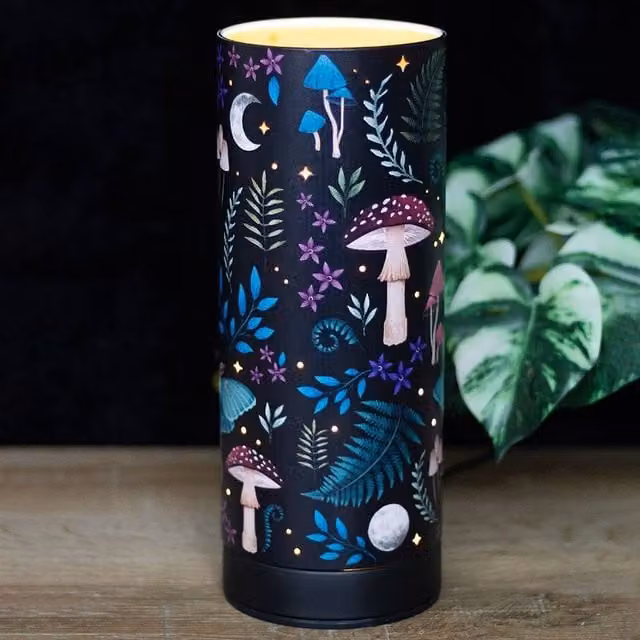 Uniqueful Dark Forest Print Electric Aroma Lamp in Multicolour and Black