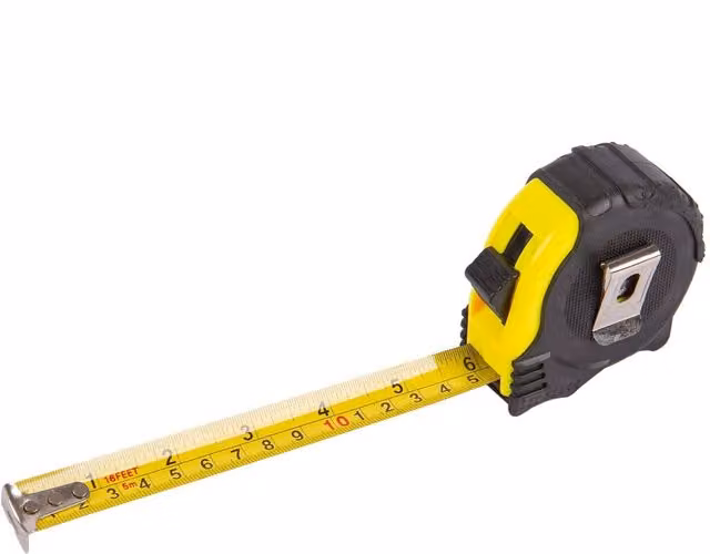 Blackspur Dual-Blade Retractable Tape Measure, Yellow, 5cm