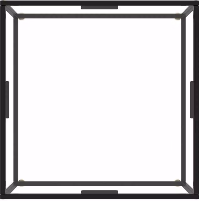 Berkfield Home Modern Square Coffee Table in Black with Transparent Tempered Glass, W/D/H: 80 x 80 x 35 cm – 1
