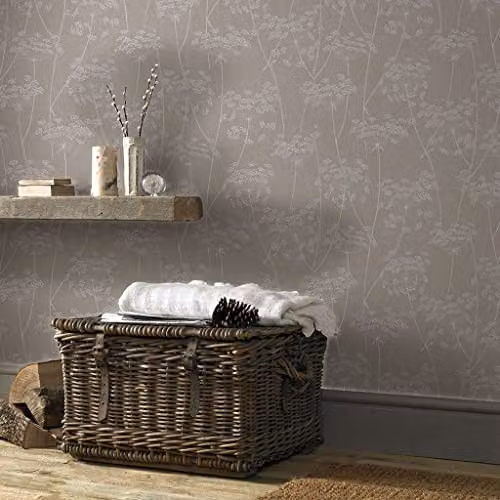 Superfresco Easy Botanical Floral Wallpaper in Beige – 3